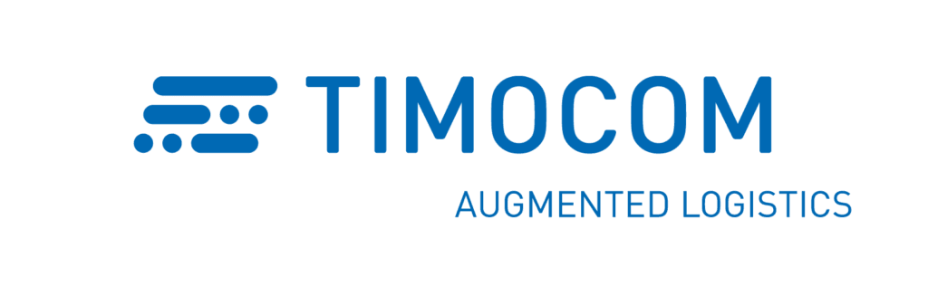 TIMOCOM Unternehmen RGB Logo Alle blau Claim unten